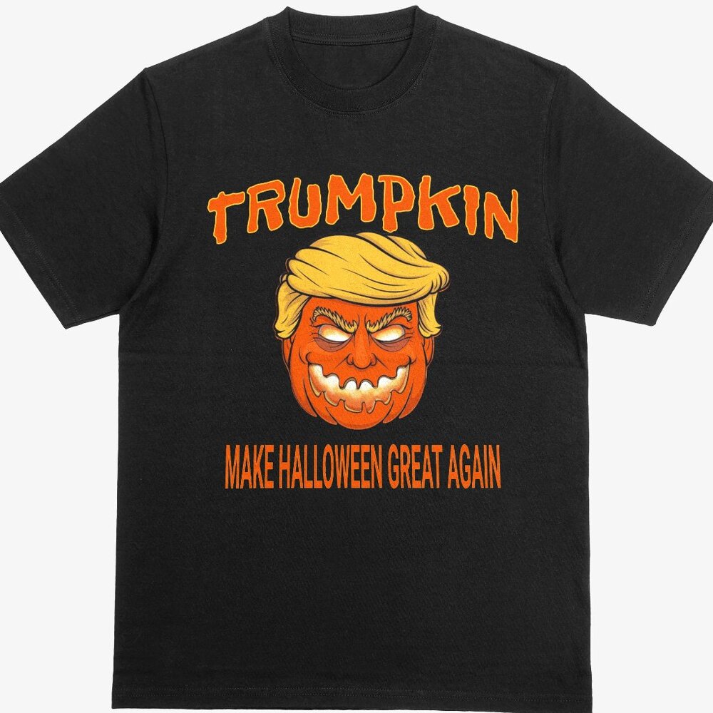 TRUMPKIN Make Halloween Great Again Trump Halloween Funny Humorous T-shirt Black